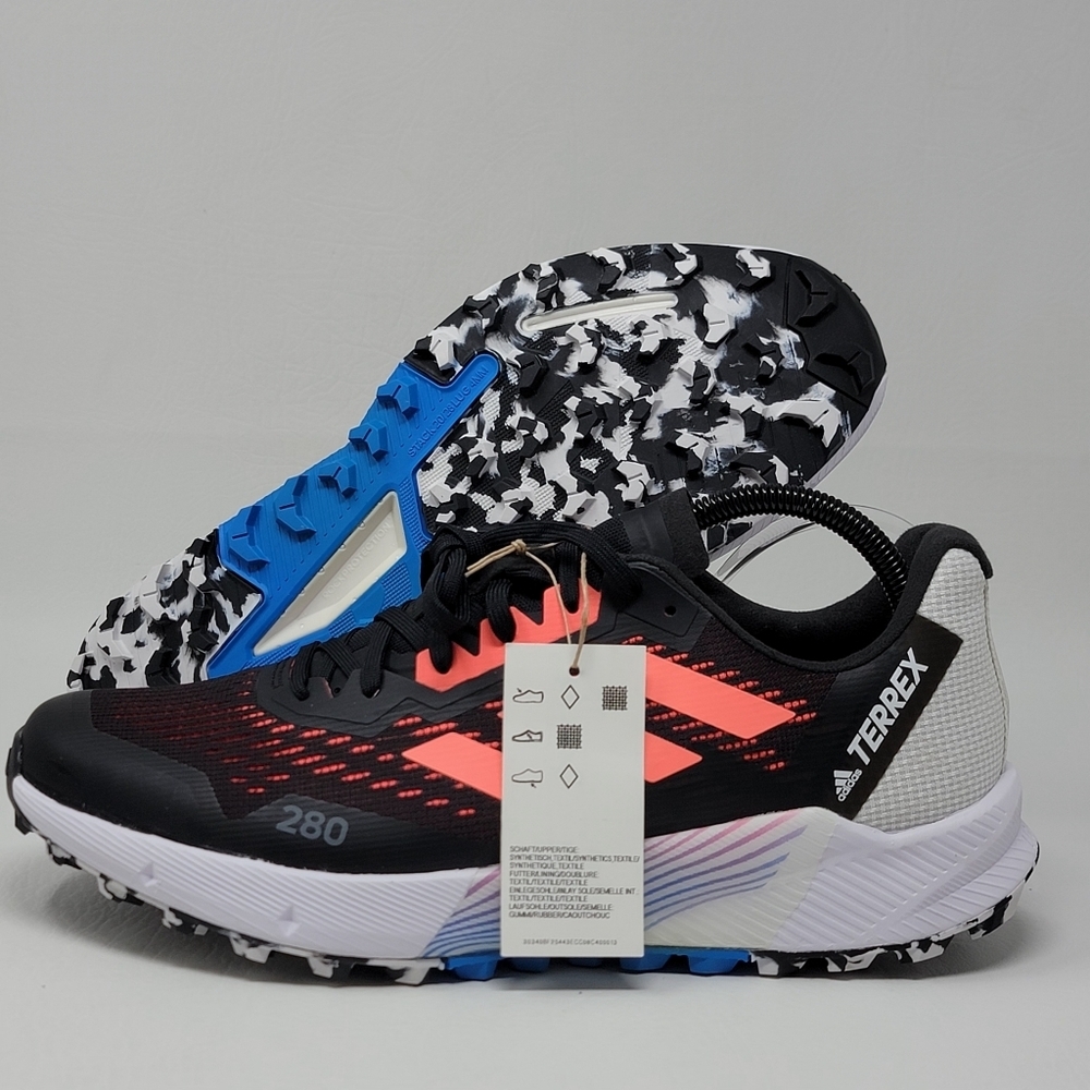 Adidas Womens TERREX AGRAVIC FLOW 2 Trail Running H03190 Size 10 Black Pink  New